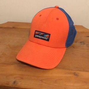 Patagonia Blue and Peach colored hat.